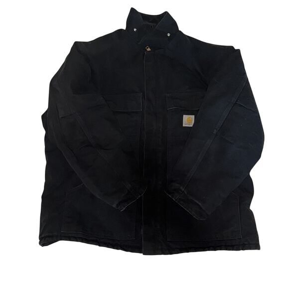 Vtg Carhartt Artic Detroit Style Jacket Black Corduroy Collar Size XL - Picture 1 of 13